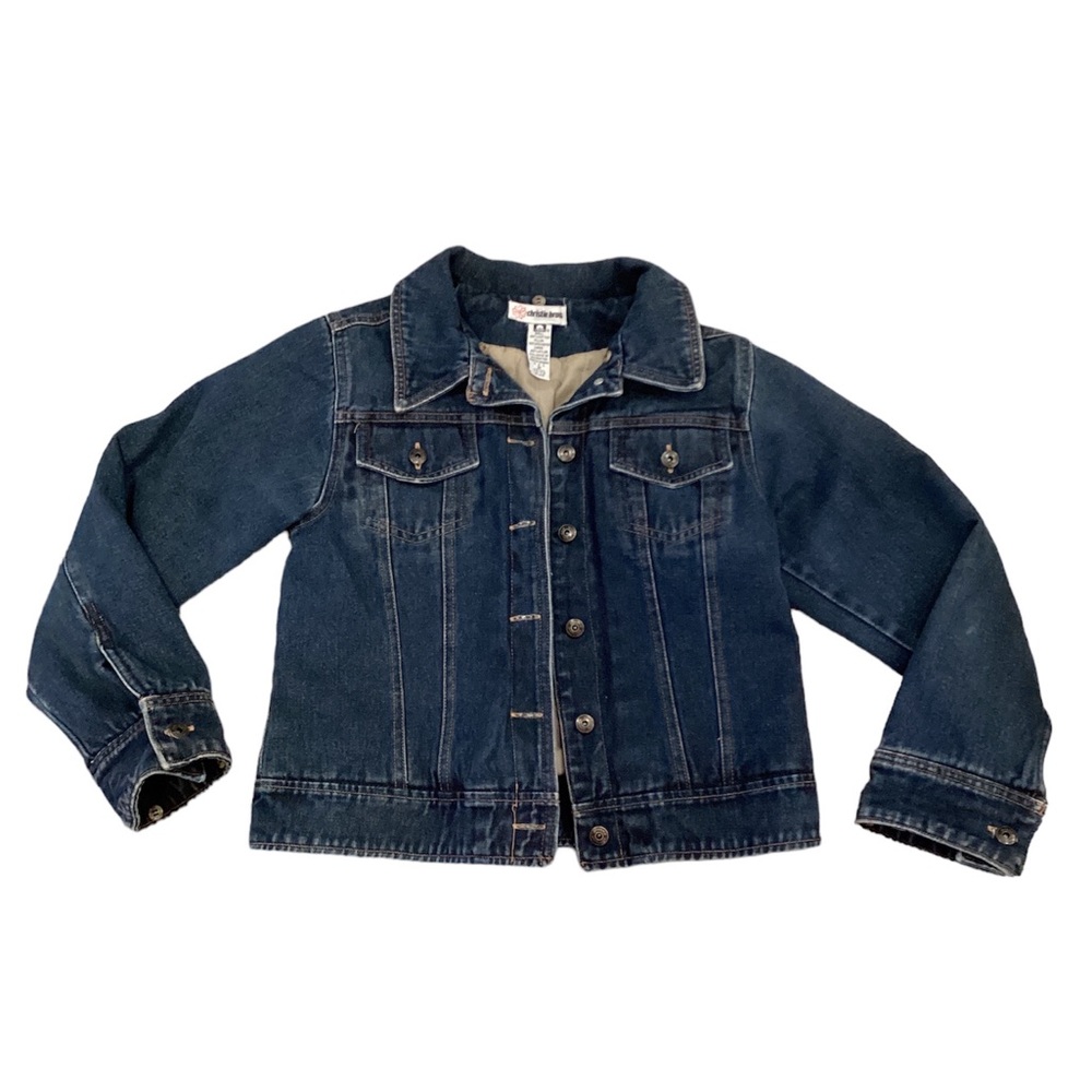 Christie Brooks 90s vintage lined denim jacket | girls M 10/12 | quilted spring
